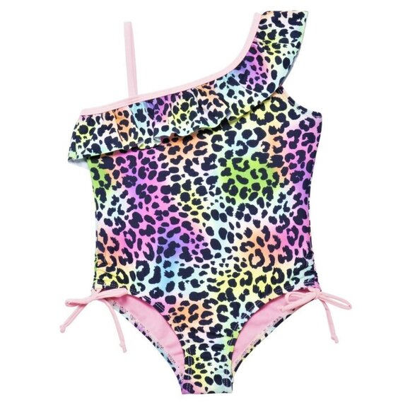 NWT Limited Too Toddler Girls Ombre Cheetah UPF 50+  One-Piece Swimsuit - Picture 1 of 4